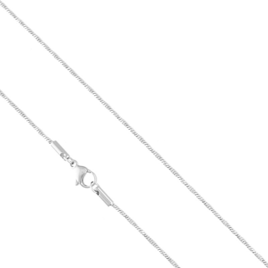 Łańcuszek srebrny damski splot linka delikatny 45 cm stal chirurgiczna