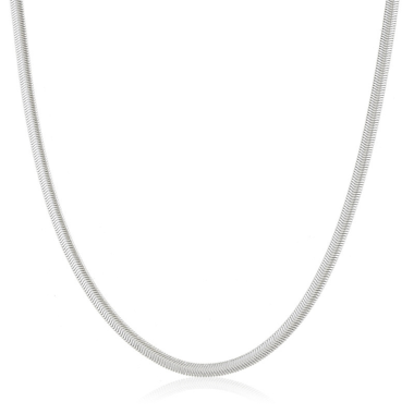 Łańcuszek srebrny damski splot żmijka 40 cm + 5cm stal chirurgiczna