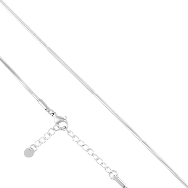 Łańcuszek srebrny linka splot 45 cm + 5 cm stal chirurgiczna