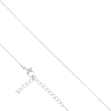 Łańcuszek srebrny splot belcher 50 cm + 5 cm stal chirurgiczna