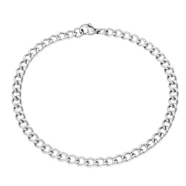 Bransoletka srebrna splot pancerka gruba 4,5 mm stal chirurgiczna