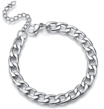 Bransoletka srebrna splot pancerka gruba 17 cm 10 mm stal chirurgiczna