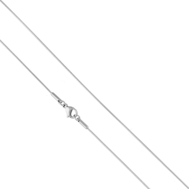 Łańcuszek srebrny splot linka cienka 45 cm stal chirurgiczna