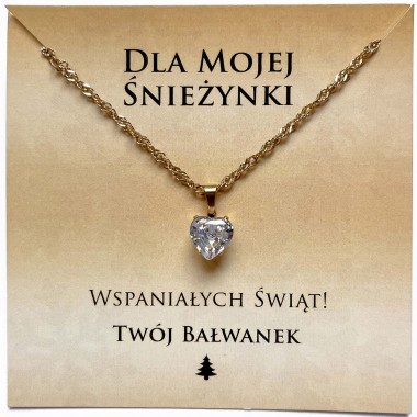 Naszyjnik z dedykacją śmieszny prezent na święta od niego dla niej serduszko ze stali chirurgicznej